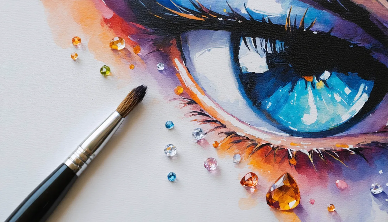 A fine detail spotter brush with short bristles and sharp point