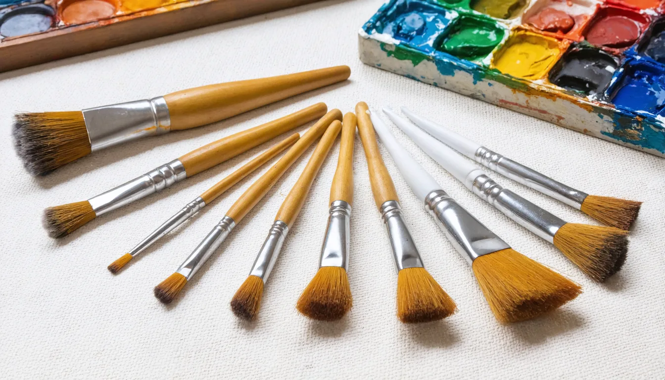 A round miniature painting brush